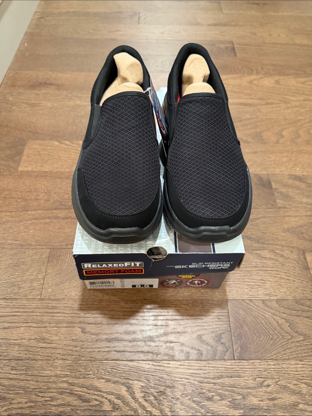 Skechers Work Flex Advantage SR-McAllen Work Shoes in Black / 8.5
